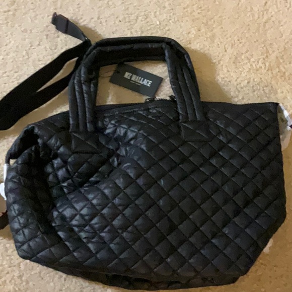 NWT MZ Wallace large Sutton tote in black, long strap & 3 pouches - Picture 8 of 9